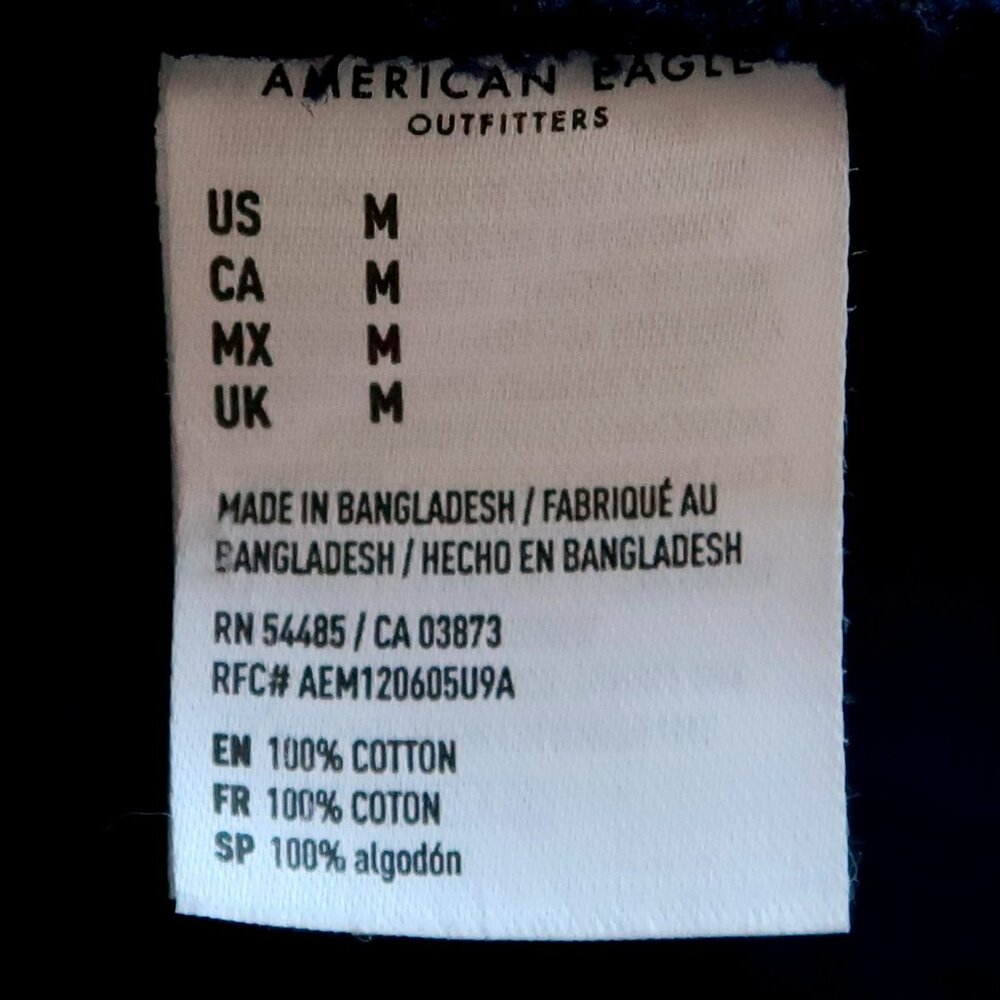 American Eagle Blue Corduroy Oversized Button Up Long Sleeve Trucker Shirt M - Picture 4 of 7